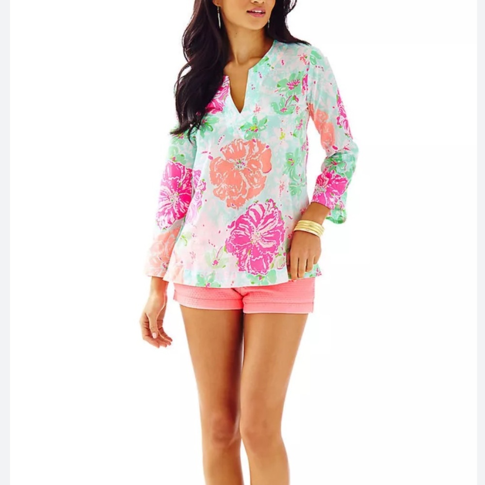 Lilly Pulitzer Amelia Island Tunic Beach walk Top XS